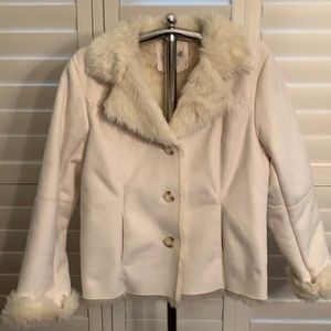 Suede Faux Fur Trim jacket